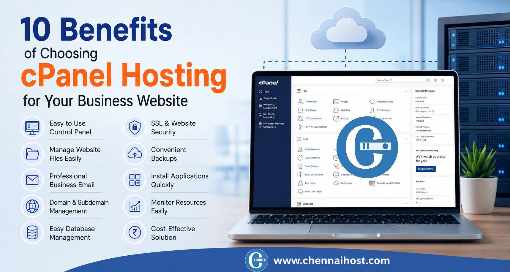 10 Benefits of Choosing cPanel Hosting for Your Business Website